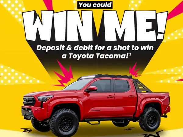 First National Bank Car Giveaway: Win a 2024 Toyota Tacoma TRD Sport + $25,000 Cash!