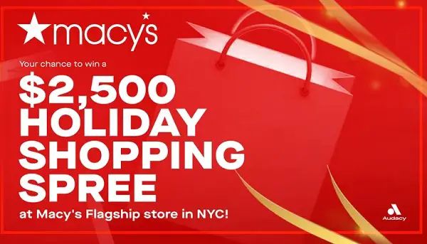 Win a Trip to New York & Macy’s $2,500 Holiday Shopping Spree in Christmas Giveaway