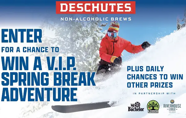 Deschutes No Booze No Boundaries Instant-Win Game and Sweepstakes: Win a Trip to Bend!