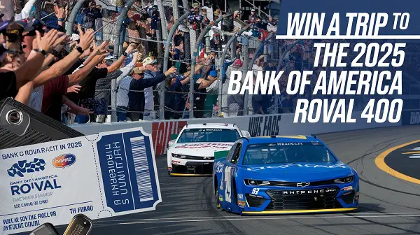 Win a Trip To The 2025 Bank Of America Roval 400!