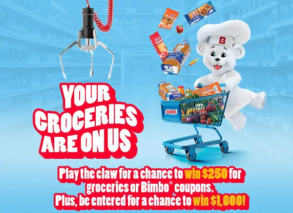 Win Free Groceries for a Month, a $250 Grocery Gift Card, or Bimbo Coupons!