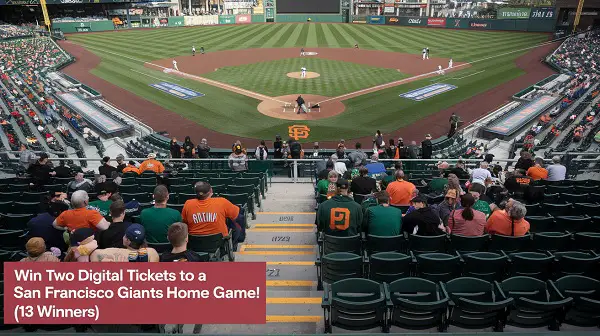 Win Two Digital Tickets to A San Francisco Giants Home Game! (13 Winners)