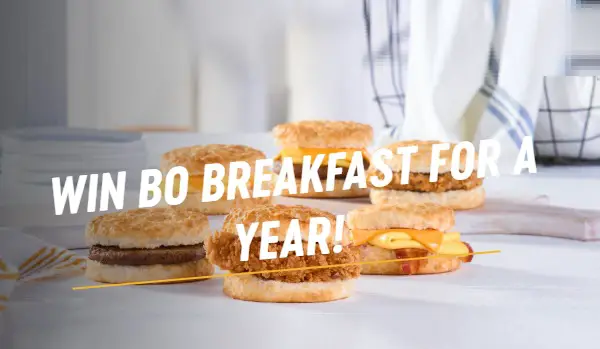 Bojangles Free Breakfast for a Year Sweepstakes (10 Winners)