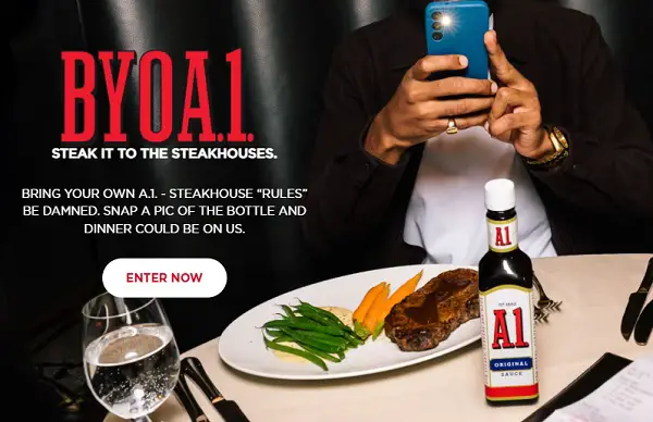 Kraft Heinz BYO A.1. Sweepstakes: Win a $100 Cash for Free! (200 Winners)