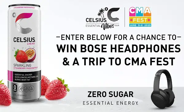 Celsius CMA Fest Sweepstakes 2025: Win BOSE Headphones & a Trip to CMA Fest!