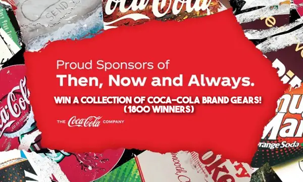 Coca Cola Proud Sponsors Giveaway: Win a collection of Coca-Cola Brand Gear! (1800 Winners)