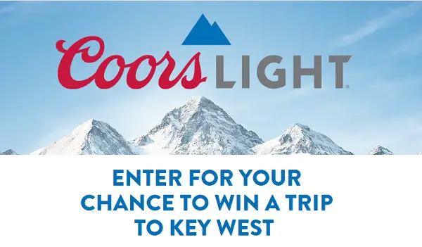 Coors Light Key West Trip Giveaway: Win Free Getaway for 2