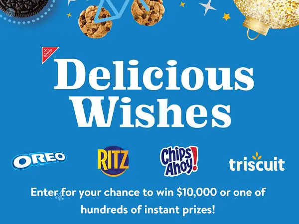 Delicious Wishes Instant Win Game and Sweepstakes: Win $10000 Cash or Instant Win Prizes!