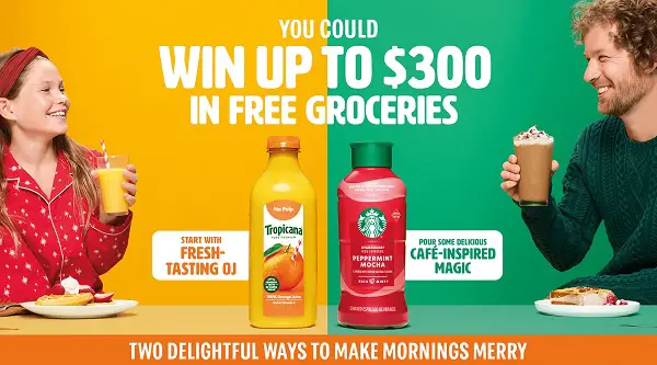 Delightful Mornings Giveaway: Win Up to $300 in Groceries! (315 Winners)