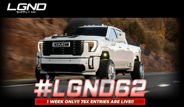 LGND62 Denali Duramax Giveaway: Win Truck & $35,000 Free Cash Prize