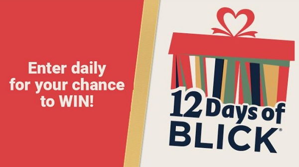 Dick Blick 12 Days of Blick Giveaway: Win $100 Blick Gift Cards or More in Daily Prizes