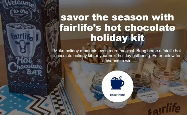 Win Fairlife Hot Chocolate Bar Kit (560 Winners)