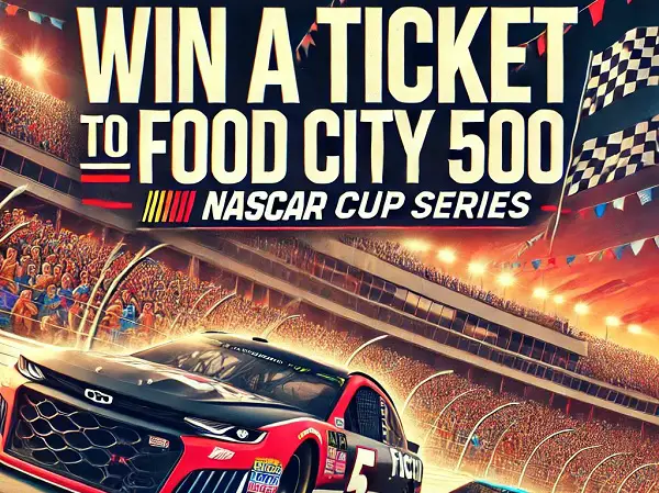 Four Loko Food City 500 NASCAR Cup 2025 Racing Sweepstakes (5 Winners)