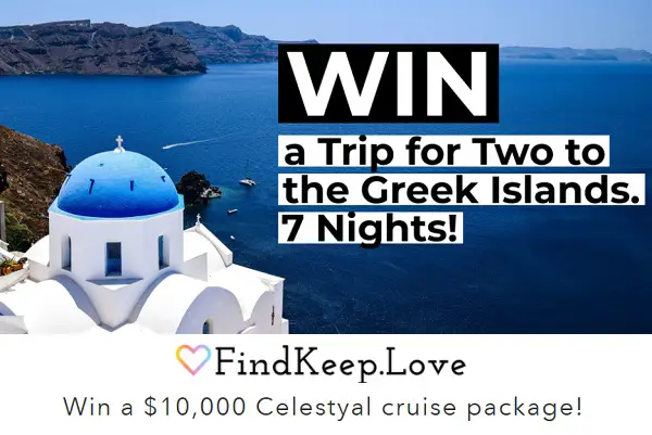 Findkeep.Love Greek Islands Cruise Trip Giveaway