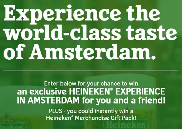 Win Ultimate Heineken Experience in Amsterdam!