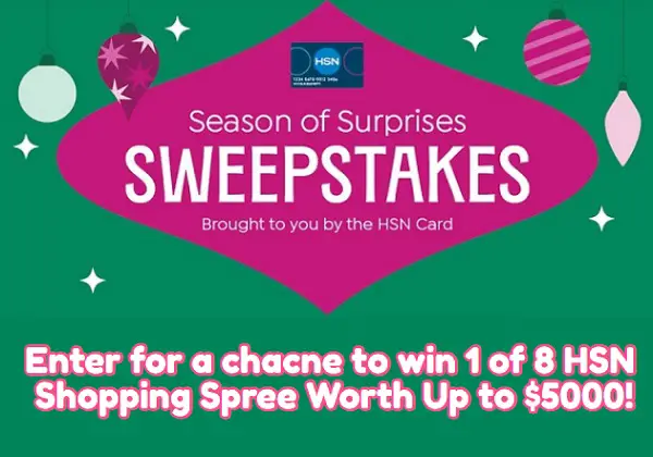 HSN Season of Surprises Sweepstakes: Win Free Shopping Spree! (8 Winners)