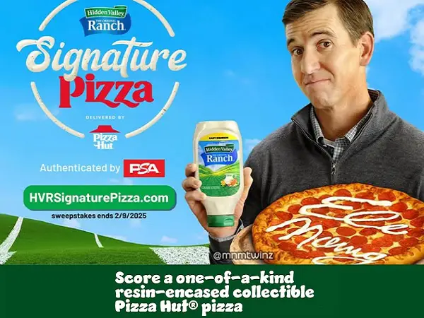 Hidden Valley Ranch Signature Pizza Sweepstakes – Win a Collectible Pizza Signed by Eli Manning!