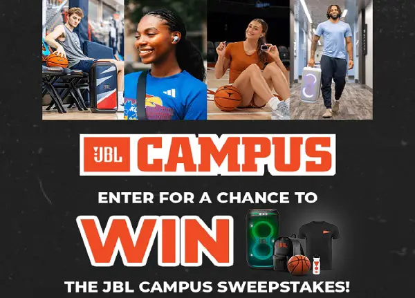 JBL Campus Sweepstakes: Win Basketball, Free JBL Speakers & Merchandise (3 Winners)