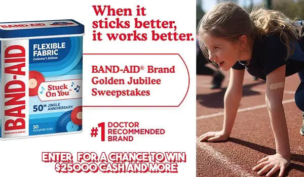 Band-Aid Brand Golden Jubilee Sweepstakes: Win $25000 Cash and More!