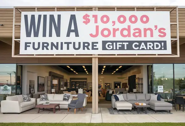 Win a $10,000 Jordan's Furniture Gift Card!