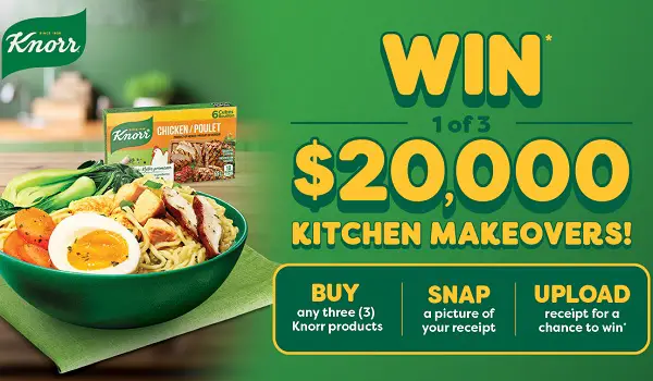 Knorr $20000 Kitchen Makeover Contest (3 Winners)