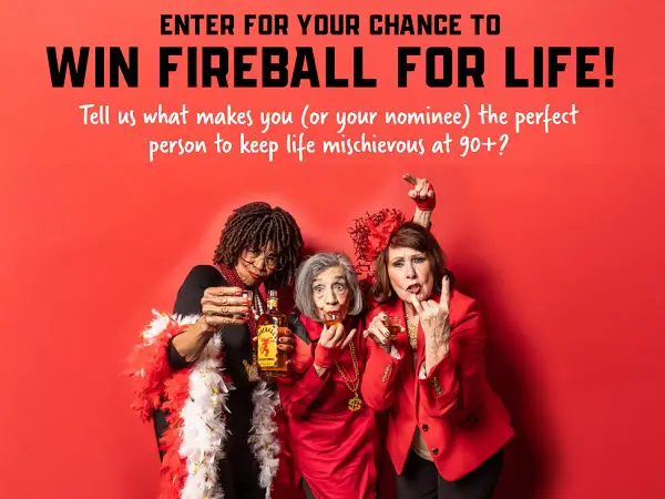 Fireball Lifetime Supply Photo Contest: Win $2,400 Cash! (15 Winners)