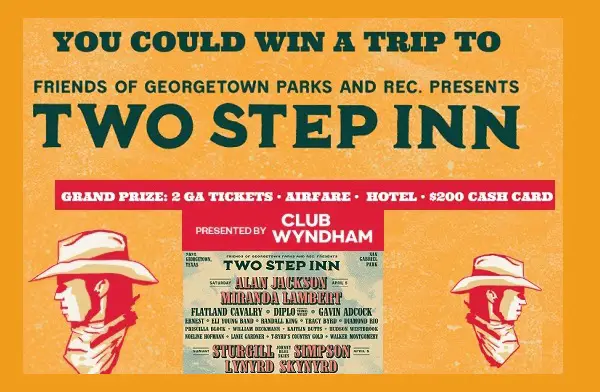 Live Nation Wyndham Two Step Inn Texas Festival Trip Giveaway