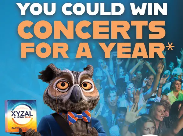 XYZAL Free Concerts for A Year Sweepstakes 2025