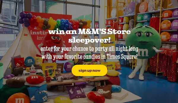 M&M’S Fun Club Rewards Sweepstakes: Win the Ultimate Sleepover Experience!