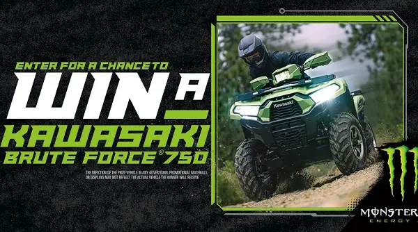 Monster Energy Kawasaki Giveaway: Win Kawasaki Brute Force 750 ATV