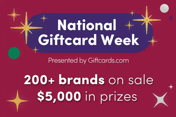 National Giftcard Week Sweepstakes: Win $500 Giftcards.com Gift Card! (10 Winners)