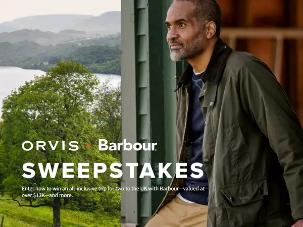 Orvis Barbour Sweepstakes: Win a Trip to the U.K.!