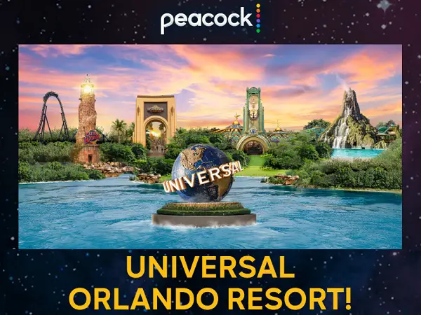 Peacock Epic Universe Sweepstakes: Win a Trip to Universal Orlando Resort!