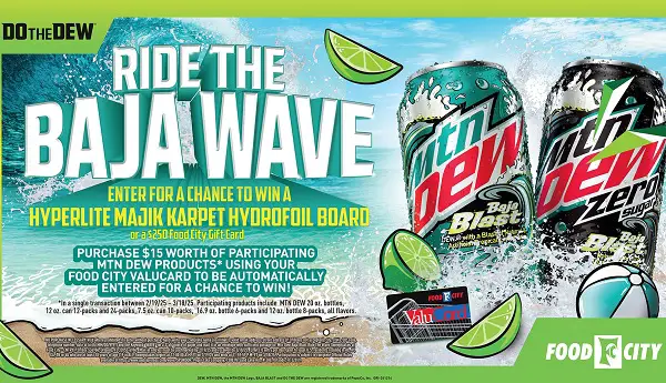 MTN Dew Baja Blast Ride The Wave Sweepstakes 2025