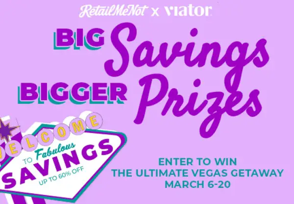 RetailMeNot Savecation Giveaway: Win an Ultimate Vegas Getaway!