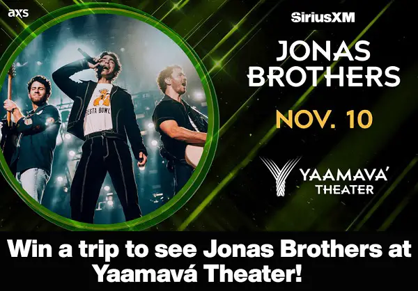 Win a Trip to Jonas Brothers Show at Yaamavá Theater