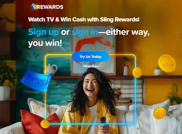 Sling TV Watch & Win Sweepstakes: Win Up to $10000 Cash or Free Month of Sling TV