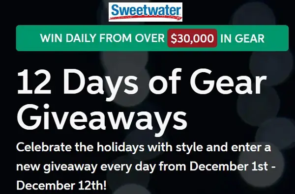 Sweetwater Giveaway: Win Over $30,000 of Free Music Gear in Daily Prizes