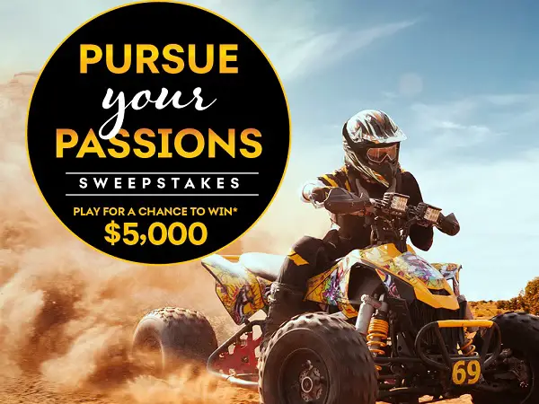 Synchrony Pursue Your Passions Sweepstakes: Win $5000 Cash or Instant Win Prizes!