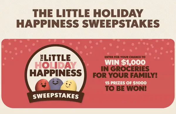 Little Holiday Happiness Sweepstakes: Win $1,000 Grocery Store Gift Card! (30 Winners)