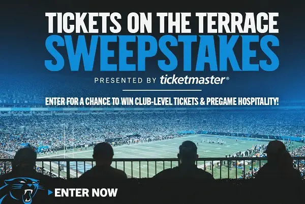 Ticketmaster NFL Ticket Giveaway: Win Panthers Game Tickets & Pregame Hospitality (16 Prizes)