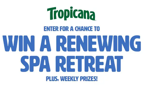 Tropicana New Year New Intentions Sweepstakes – Win a Blissful Spa Retreat & More!