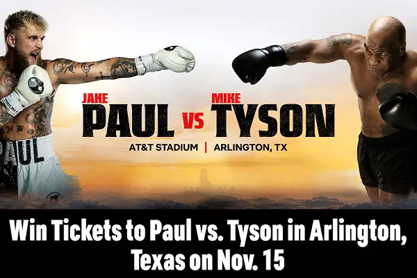 Tudum Paul vs Tyson Sweepstakes: Win a Trip to AT&T Stadium Boxing Event