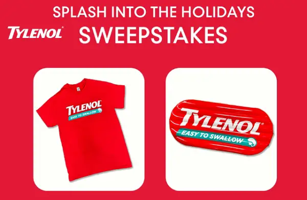 Tylenol Holiday Sweepstakes: Win Pool Floats & Free T-shirts (10 Winners)