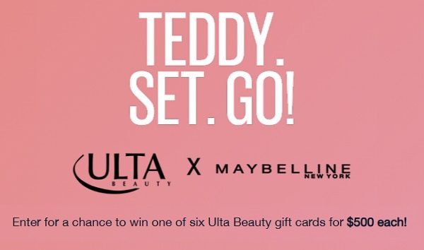 Win Maybelline Teddy Tint $500 Ulta Gift Card Giveaway (6 Winners)