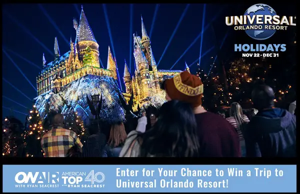 Ryan Seacrest Universal Orlando Resort Holidays Vacation Sweepstakes