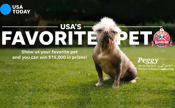 USA’s Favorite Pets Photo Contest: Win $5,000 in Cash, a $5,000 Gift Card, and $5,000 to Donate!