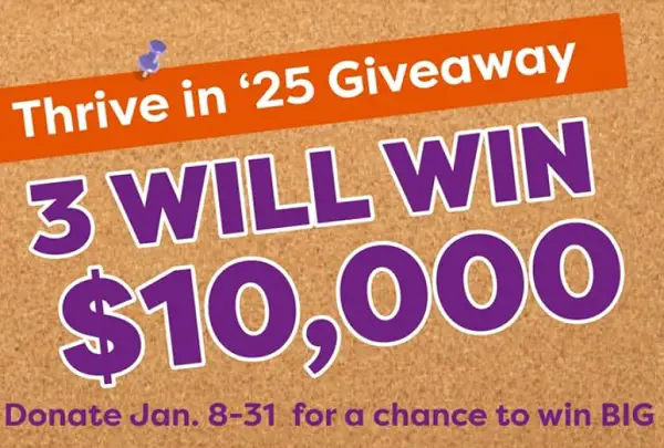 Vitalant Thrive in 2025 Giveaway: Win $10000 Prepaid Gift Card! (3 Winners)