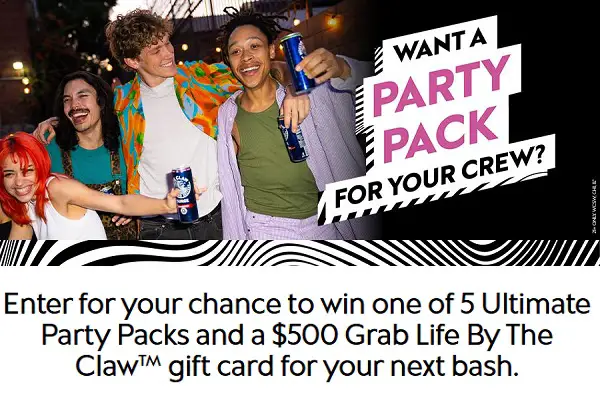 White Claw Party Giveaway: Win Free Party Package & $500 Gift Card (5 Winners)