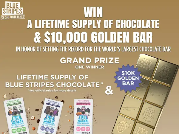 Win A Lifetime Supply of Chocolate & $10,000 Golden Bar!